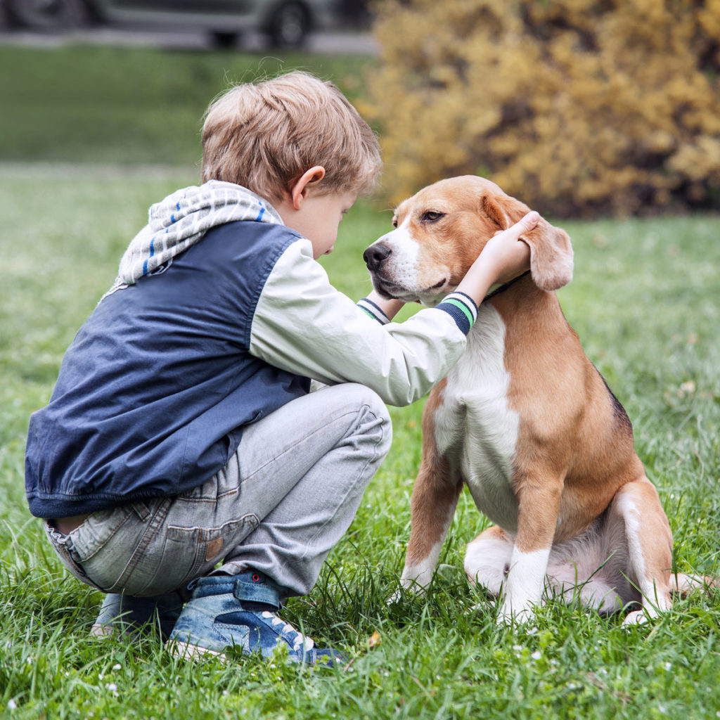 Kind und Hund